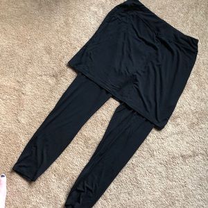 Eileen Fisher leggings with attached skirt.